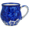 Polish Pottery Bubble Mug 8 oz Divine Cobalt UNIKAT