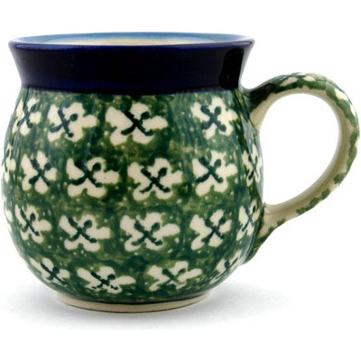 Polish Pottery Bubble Mug 8 oz Emerald X&#039;s