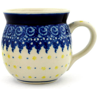 Polish Pottery Bubble Mug 8 oz Evening Frost