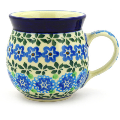 Polish Pottery Bubble Mug 8 oz Flower Power