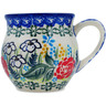 Polish Pottery Bubble Mug 8 oz Fresh Happiness UNIKAT