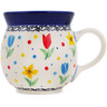 Polish Pottery Bubble Mug 8 oz Full Bloom UNIKAT