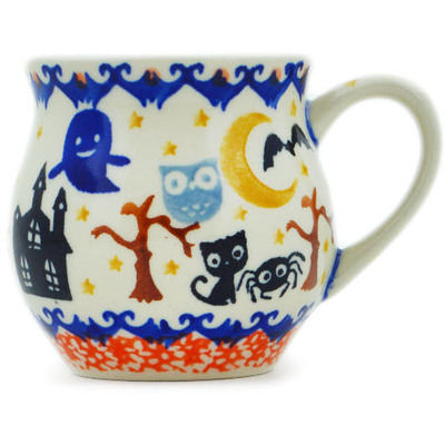 Polish Pottery Bubble Mug 8 oz Halloween Spooky Vibe