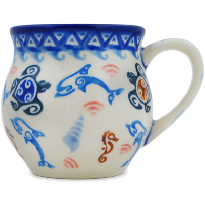 Polish Pottery Bubble Mug 8 oz Hawaiian Sea Turtle - Honu