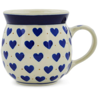 Polish Pottery Bubble Mug 8 oz Heart Of Hearts