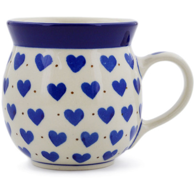 Polish Pottery Bubble Mug 8 oz Heart Of Hearts