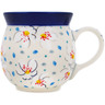 Polish Pottery Bubble Mug 8 oz Heavenly UNIKAT