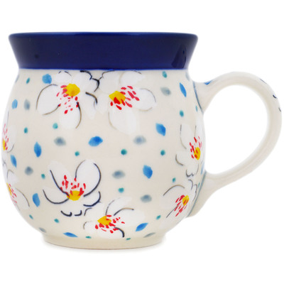 Polish Pottery Bubble Mug 8 oz Heavenly UNIKAT