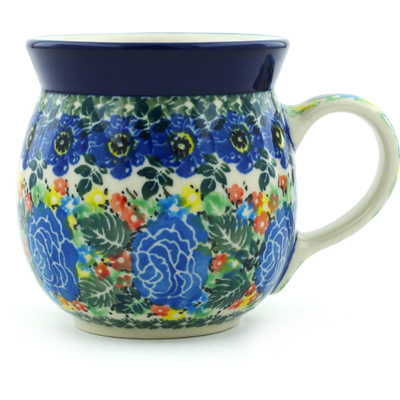 Polish Pottery Bubble Mug 8 oz Magnificent Surprise UNIKAT