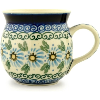 Polish Pottery Bubble Mug 8 oz Marigold Morning