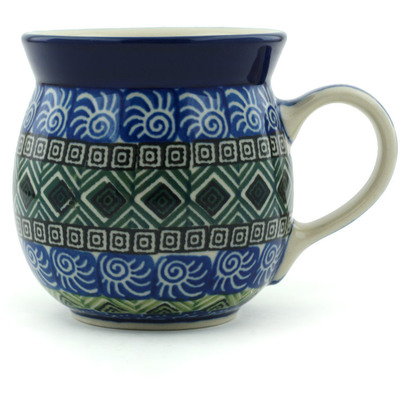 Polish Pottery Bubble Mug 8 oz Mediterranean Seashore