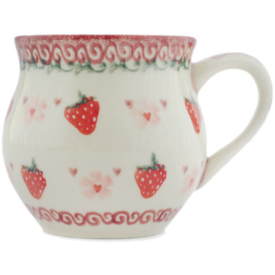 Polish Pottery Bubble Mug 8 oz New Berry Blooms