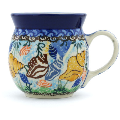 Polish Pottery Bubble Mug 8 oz Ocean Whisper UNIKAT