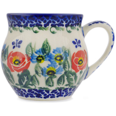 Polish Pottery Bubble Mug 8 oz Open Fields