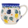 Polish Pottery Bubble Mug 8 oz Pineapple Parade