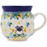 Polish Pottery Bubble Mug 8 oz Sheep In The Meadow