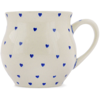Polish Pottery Bubble Mug 8 oz Simple Love