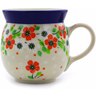 Polish Pottery Bubble Mug 8 oz Simple Scarlet