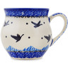 Polish Pottery Bubble Mug 8 oz Soaring Through The Mountains