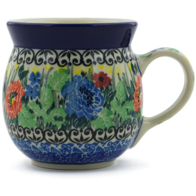 Polish Pottery Bubble Mug 8 oz Splendous Spring UNIKAT