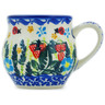 Polish Pottery Bubble Mug 8 oz Spring  Garden Berries UNIKAT