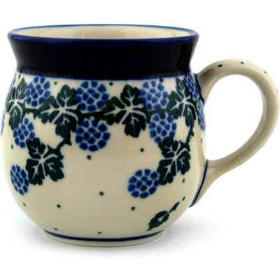 Polish Pottery Bubble Mug 8 oz Summer Blackberries