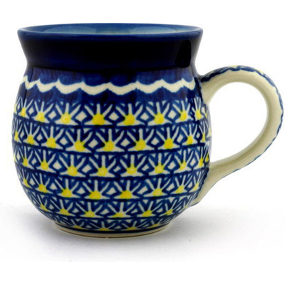 Polish Pottery Bubble Mug 8 oz Sun Bursts