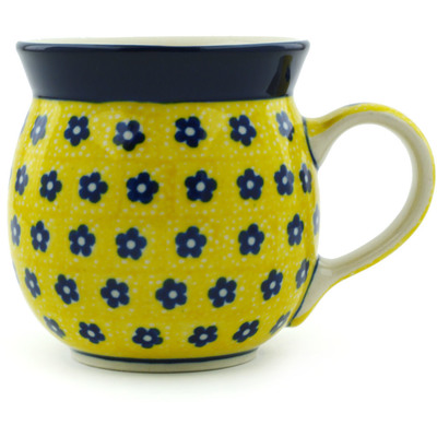 Polish Pottery Bubble Mug 8 oz Sunshine