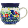 Polish Pottery Bubble Mug 8 oz Texas Flag UNIKAT