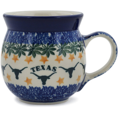 Polish Pottery Bubble Mug 8 oz Texas State