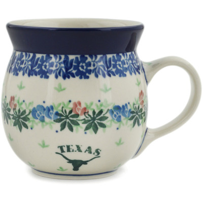 Polish Pottery Bubble Mug 8 oz Texas Wildflower