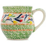 Polish Pottery Bubble Mug 8 oz Tulip Ring