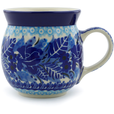 Polish Pottery Bubble Mug 8 oz Twilight Garden UNIKAT