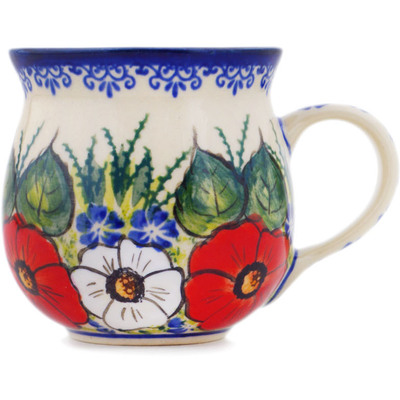 Polish Pottery Bubble Mug 8 oz Vibrant Day UNIKAT
