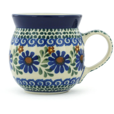 Polish Pottery Bubble Mug 8 oz Water Daisies