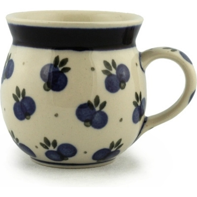 Polish Pottery Bubble Mug 8 oz Wild Blueberry