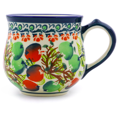 Polish Pottery Bubble Mug Small Apple Orchard