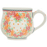 Polish Pottery Bubble Mug Small Rose Lace