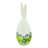 faience Bunny Figurine 10&quot; Green Wave