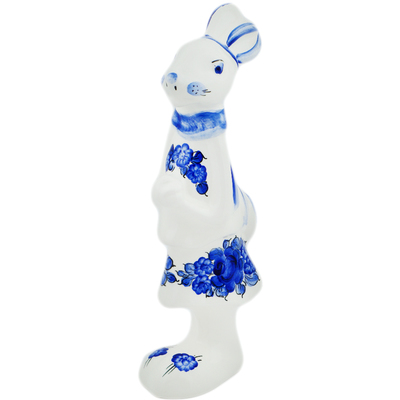 faience Bunny Figurine 10&quot; Lagoon