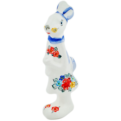 Faience Bunny Figurine 10&quot; Little Flower Patch