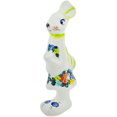 Faience Bunny Figurine 10&quot; Spring Posy