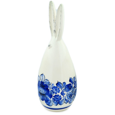 Faience Bunny Figurine 14&quot; Lagoon