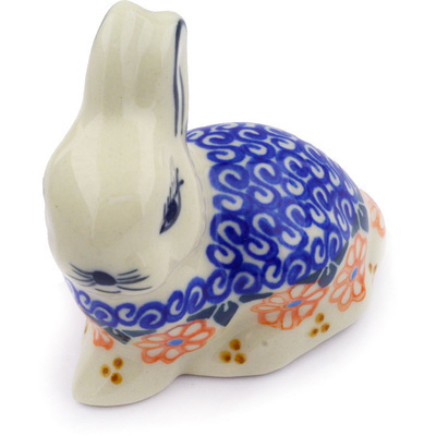 Polish Pottery Bunny Figurine 3&quot; Amarillo