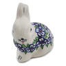 Polish Pottery Bunny Figurine 3&quot; Flower Bouquet
