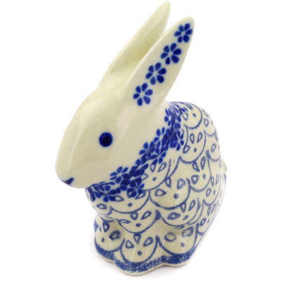 Polish Pottery Bunny Figurine 3&quot;