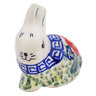 Polish Pottery Bunny Figurine 3&quot; Happiness UNIKAT
