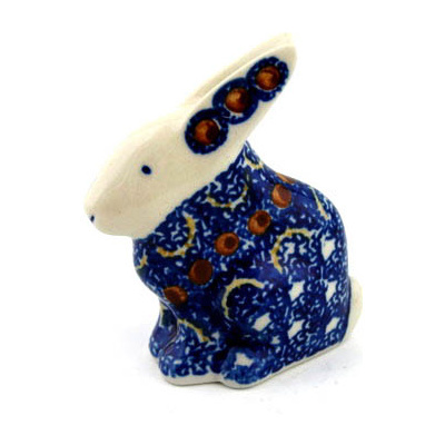 Polish Pottery Bunny Figurine 3&quot; Odysseus