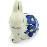 Polish Pottery Bunny Figurine 3" Passion Poppy