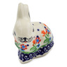 Polish Pottery Bunny Figurine 3&quot; Spring Flowers